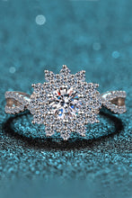 Load image into Gallery viewer, Moissanite Flower-Shape Split Shank Ring