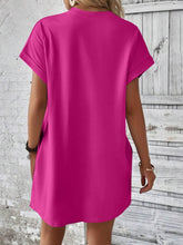 Load image into Gallery viewer, Round Neck Short Sleeve Mini Dress