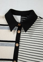 Load image into Gallery viewer, Striped Patchwork Long Sleeve Mini Dress