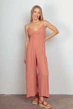 Load image into Gallery viewer, VERY J Sleeveless Ruched Wide Leg Jumpsuit