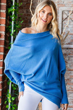 Load image into Gallery viewer, First Love Full Size Asymmetrical Hem Dolman Sleeve Sweater