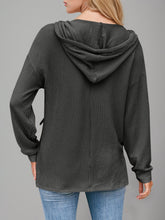Load image into Gallery viewer, Double Take Drawstring Dropped Shoulder Long Sleeve Hoodie