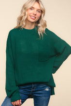 Load image into Gallery viewer, Haptics Full Size Mock Neck Side Slit Knit Top