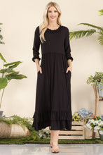 Load image into Gallery viewer, Celeste Full Size Layered Ruffle Hem Dress with Pockets