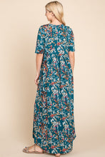 Load image into Gallery viewer, BOMBOM Printed Shirred Maxi Dress