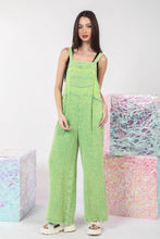 Load image into Gallery viewer, VERY J Texture Washed Wide Leg Overalls