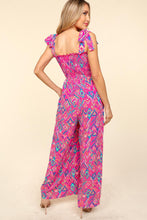 Load image into Gallery viewer, Haptics Printed Smocked Sleeveless Jumpsuit