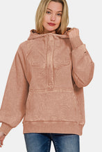 Load image into Gallery viewer, Zenana Acid Wash Fleece Kangaroo Hoodie