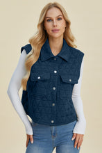 Load image into Gallery viewer, Double Take Full Size Pocketed Texture Snap Down Vest Coat