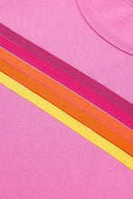 Load image into Gallery viewer, Full Size Contrast Striped Round Neck Top and Shorts Set