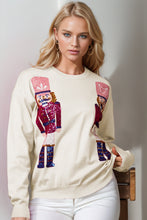 Load image into Gallery viewer, Double Take Full Size Nutcracker Sequin Long Sleeve Sweater