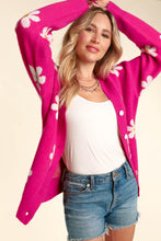 Load image into Gallery viewer, Haptics Full Size Daisy Floral Button Down Long Sleeve Cardigan