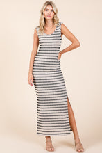 Load image into Gallery viewer, Mittoshop Striped Scoop Neck Sleeveless Maxi Dress