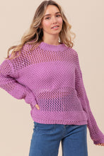 Load image into Gallery viewer, BiBi Openwork Long Sleeve Knit Top