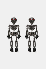 Load image into Gallery viewer, Skeleton Shape Glass Stone Dangle Earrings