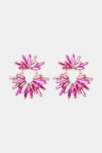 Load image into Gallery viewer, Flower Shape Glass Stone Dangle Earrings
