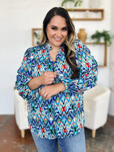 Load image into Gallery viewer, Double Take Full Size Printed Balloon Sleeve Blouse