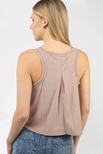 Load image into Gallery viewer, VERY J V-Neck Knit Swing Cropped Tank