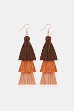 Load image into Gallery viewer, Triple-Layer Tassel Dangle Earrings
