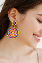 Load image into Gallery viewer, Beaded Boho Style Round Shape Dangle Earrings