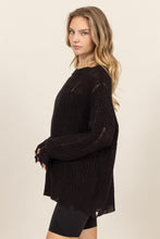 Load image into Gallery viewer, HYFVE Distressed Long Sleeve Knit Top