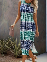 Load image into Gallery viewer, Slit Round Neck Tank Dress