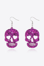 Load image into Gallery viewer, Acrylic Skull Drop Earrings