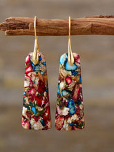 Load image into Gallery viewer, Geometrical Shape Imperial Jasper Dangle Earrings