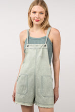 Load image into Gallery viewer, VERY J Washed Frayed Hem Denim Overall