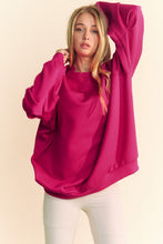 Load image into Gallery viewer, Davi & Dani Round Neck Raglan Sleeve Sweatshirt