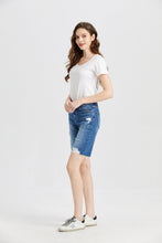 Load image into Gallery viewer, BAYEAS Full Size Super High Rise Denim Bermuda Shorts