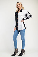 Load image into Gallery viewer, Celeste Full Size Plaid Contrast Button Up Shacket