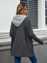 Load image into Gallery viewer, Drawstring Long Sleeve Hooded Jacket