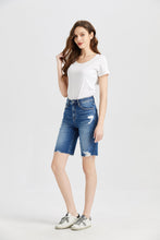 Load image into Gallery viewer, BAYEAS Full Size Super High Rise Denim Bermuda Shorts