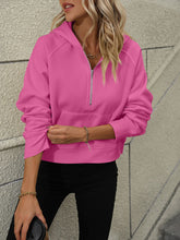 Load image into Gallery viewer, Mandy Half Zip Long Sleeve Sweatshirt