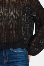 Load image into Gallery viewer, Zenana Hollow Out Long Sleeve Knit Cover Up