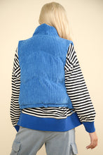 Load image into Gallery viewer, VERY J Zip Up Padded Corduroy Puffer Vest