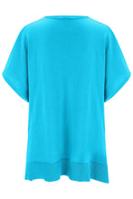 Load image into Gallery viewer, Slit V-Neck Half Sleeve Knit Top