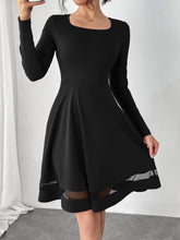 Load image into Gallery viewer, Square Neck Long Sleeve Mini Dress