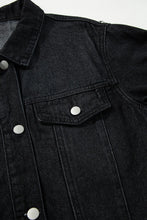 Load image into Gallery viewer, Raw Hem Button Up Denim Top