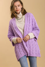 Load image into Gallery viewer, Umgee Full Size Cable Knit Open Front Long Sleeve Cardigan