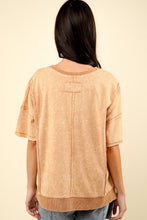 Load image into Gallery viewer, VERY J Round Neck Exposed Seam Slit T-Shirt