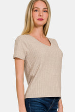 Load image into Gallery viewer, Zenana Ribbed Short Sleeve T-Shirt