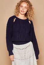 Load image into Gallery viewer, POL Cable Knit Cutout Long Sleeve Sweater