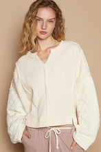 Load image into Gallery viewer, POL Waffle-Knit Notched Long Sleeve Knit Top