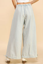 Load image into Gallery viewer, Davi & Dani Drawstring Hem Wide Leg Mid Rise Jeans