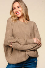Load image into Gallery viewer, Haptics Full Size Side Slit Texture Asymmetric Sweater