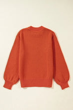 Load image into Gallery viewer, Pumpkin Pattern Round Neck Sweater