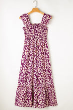 Load image into Gallery viewer, Ruffled Printed Wide Strap Dress
