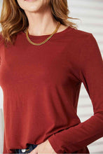 Load image into Gallery viewer, Zenana Full Size Long Sleeve Round Neck Round Hem Top